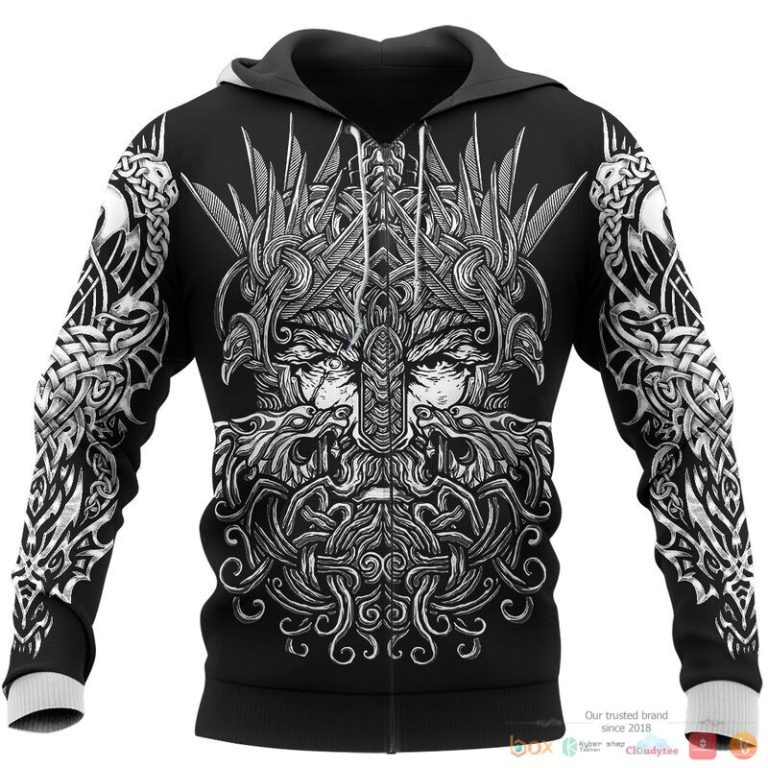 Viking Odin Raven Ulfberht Swords 3d shirt Hoodie 1 2