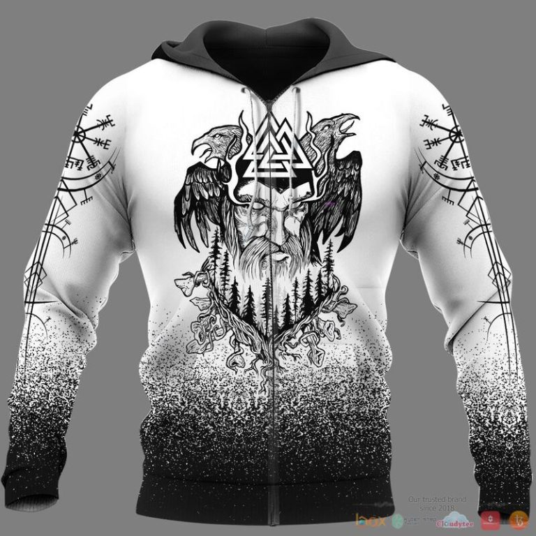 Viking Odin Raven Valknut Hammer 3d shirt Hoodie 1 2