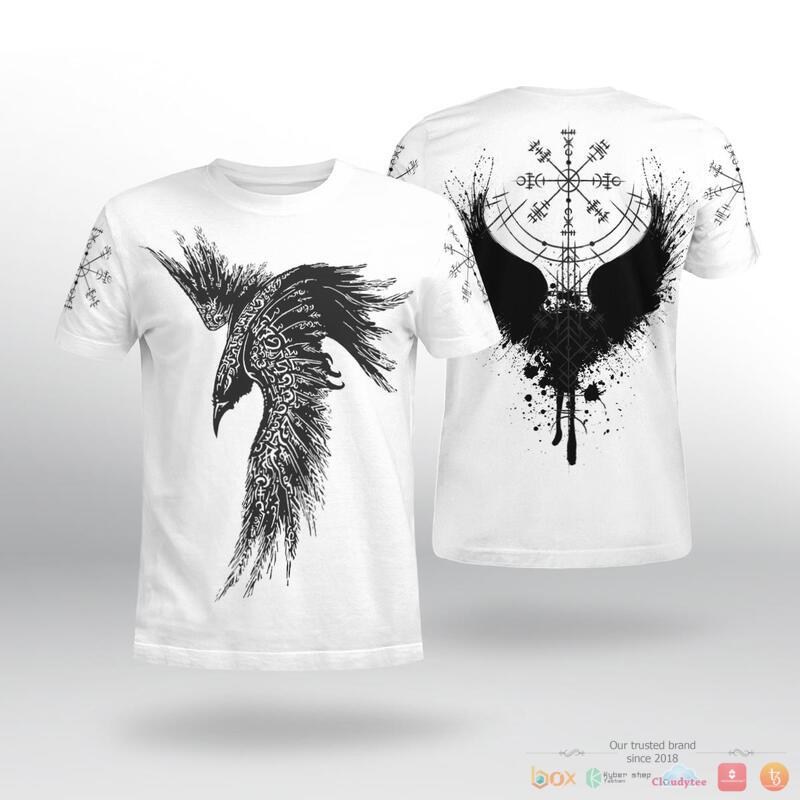 Viking Raven Vegvisir 3d shirt Hoodie
