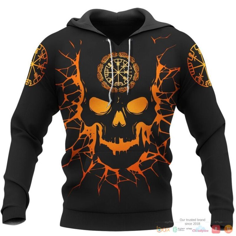 Viking Skull Viking And Backbone Is An Ax 3d shirt Hoodie