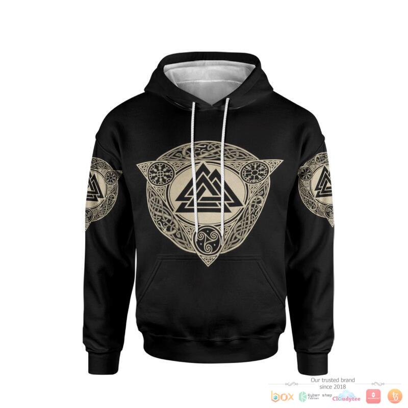 Viking The Heart of ODINISM 3d over printed hoodie 1