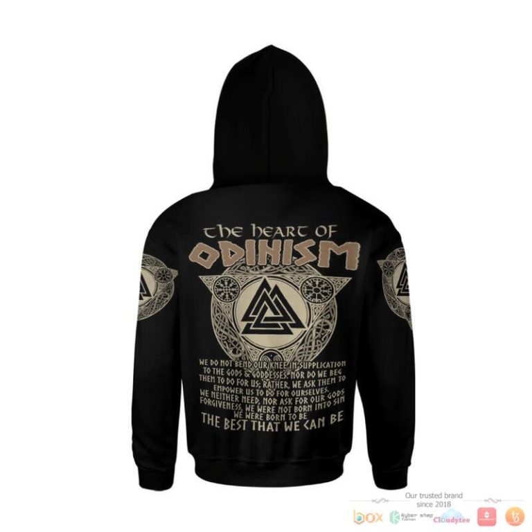 Viking The Heart of ODINISM 3d over printed hoodie 1 2