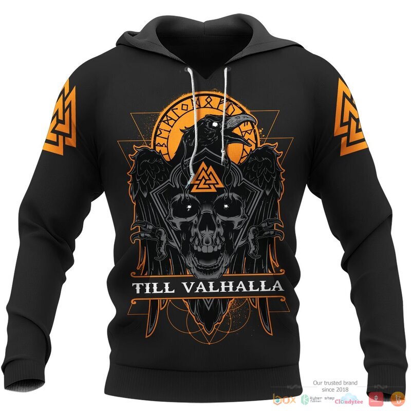 Viking Till Valhalla Raven 3d shirt Hoodie