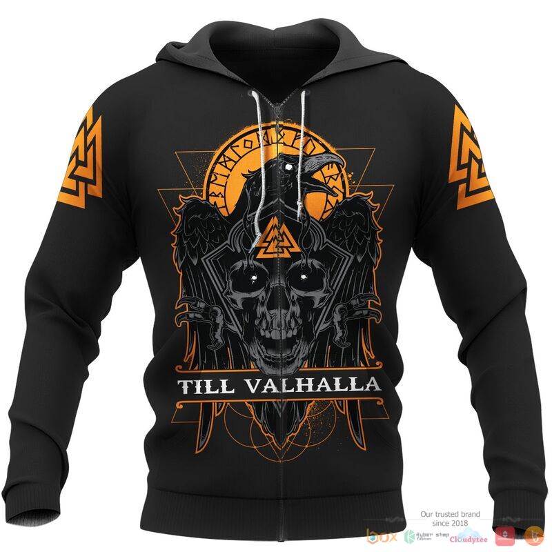 Viking Till Valhalla Raven 3d shirt Hoodie 1