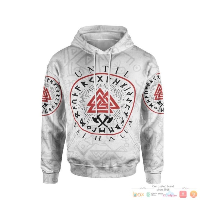 Viking Until Valhalla 3d over printed hoodie 1