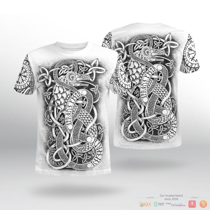 Viking Viking Art Jormungandr 3d shirt Hoodie 1