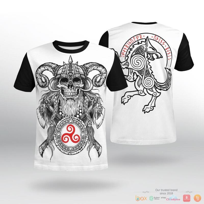 Viking Warrior Fenrir 3d shirt Hoodie 1