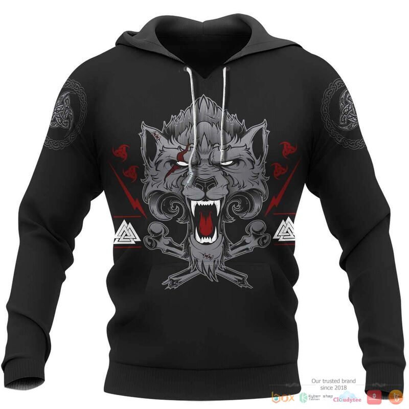 Viking Wolf Of Odin 3d shirt Hoodie