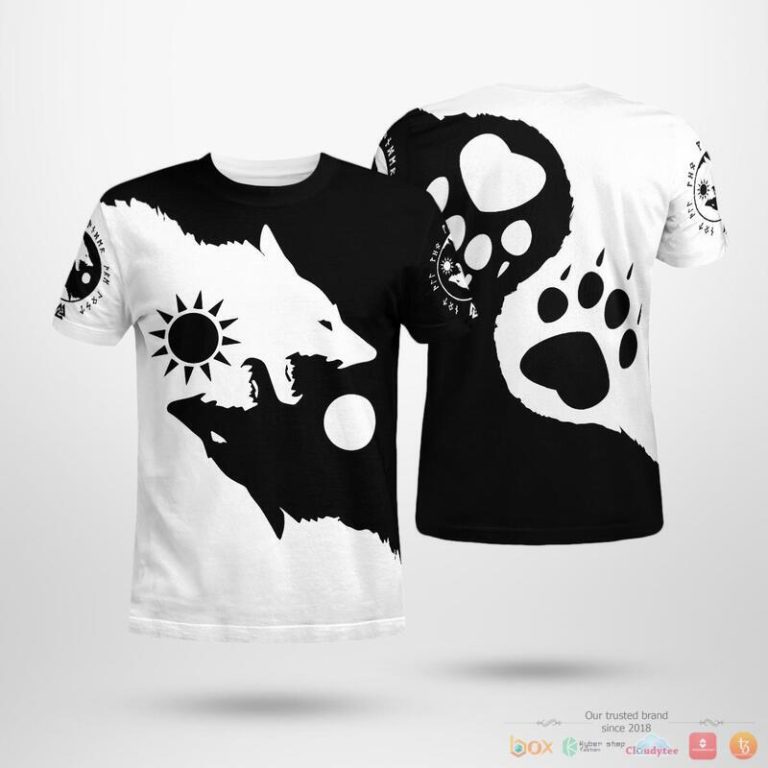 Viking Ying Yang Wolf Skoll and Hati 3d shirt Hoodie 1