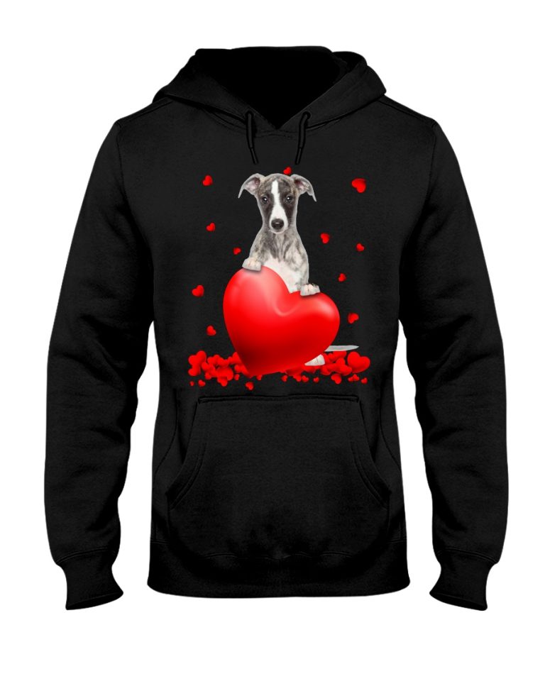 Whippet Valentine Hearts shirt hoodie 4