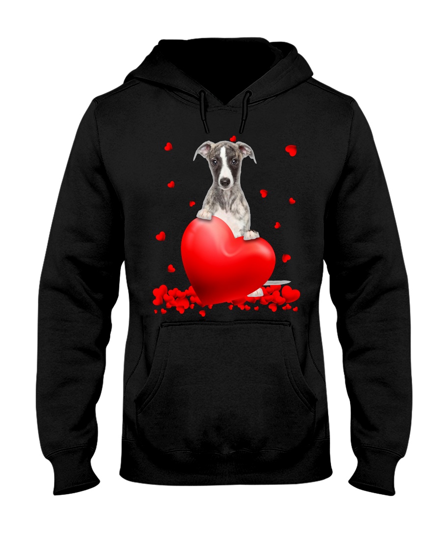 Whippet Valentine Hearts shirt hoodie 4