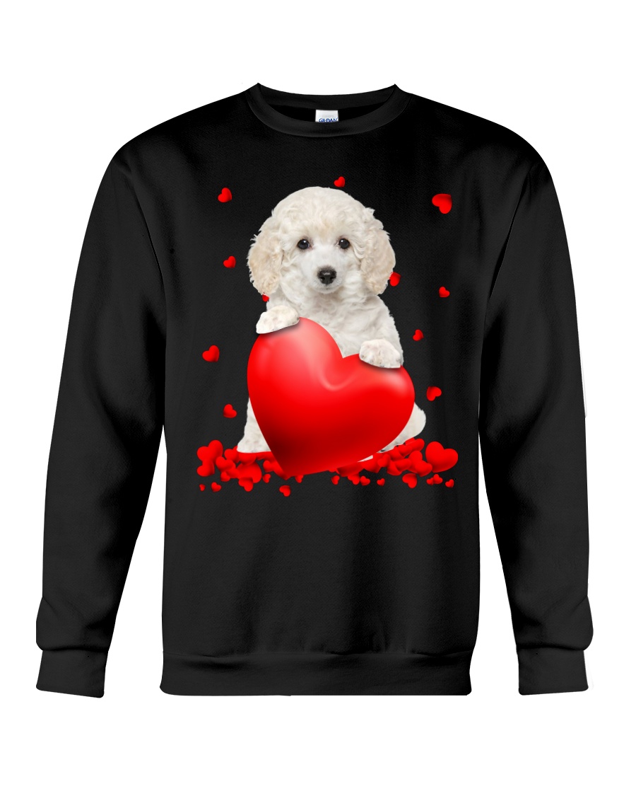 White Toy Poodle Valentine Hearts shirt hoodie 7