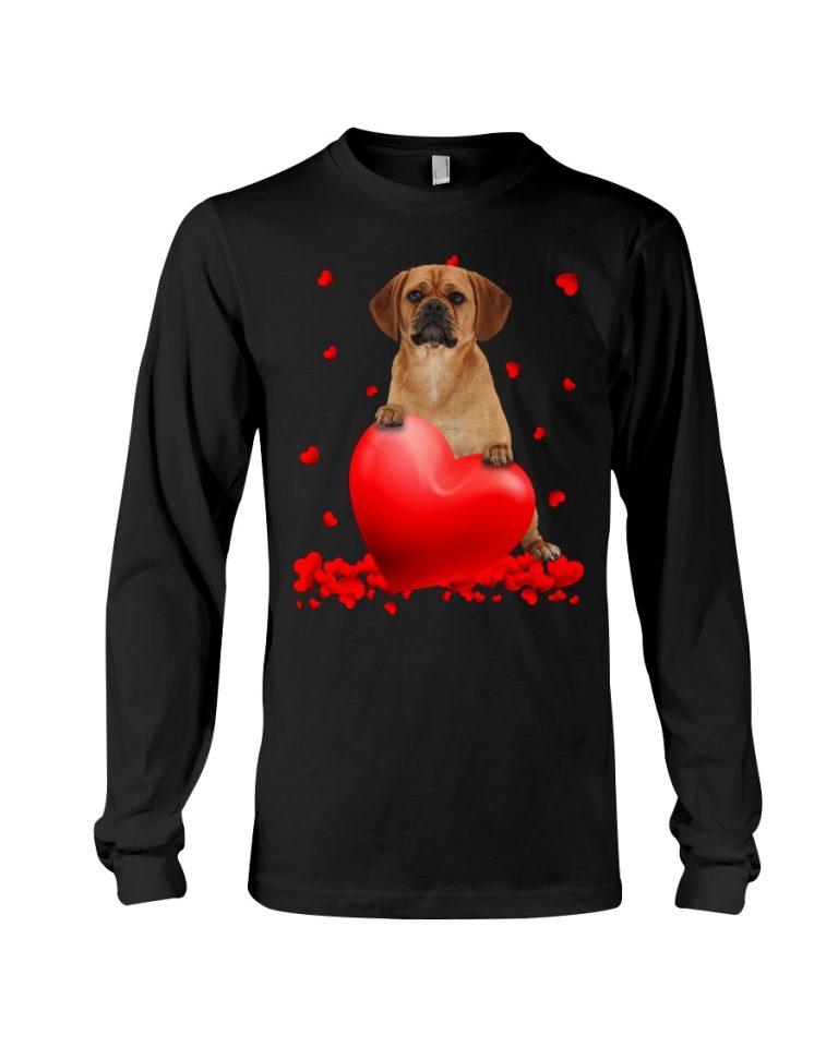 Yellow Puggle Valentine Hearts shirt hoodie 8