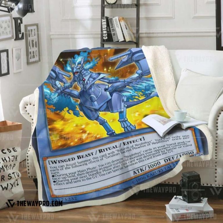 Yu Gi Oh Cerulean Sacred Phoenix Of Nephthys Blanket