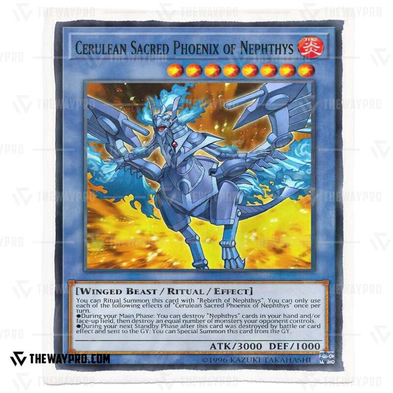 Yu Gi Oh Cerulean Sacred Phoenix Of Nephthys Blanket 1 2 3