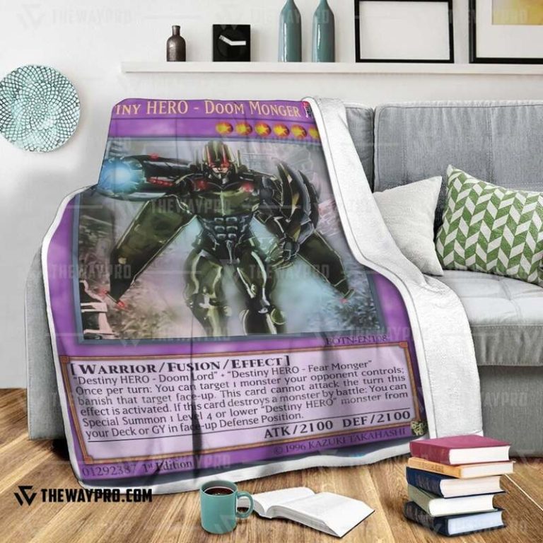 Yu Gi Oh Destiny Hero Doom Monger Blanket 1