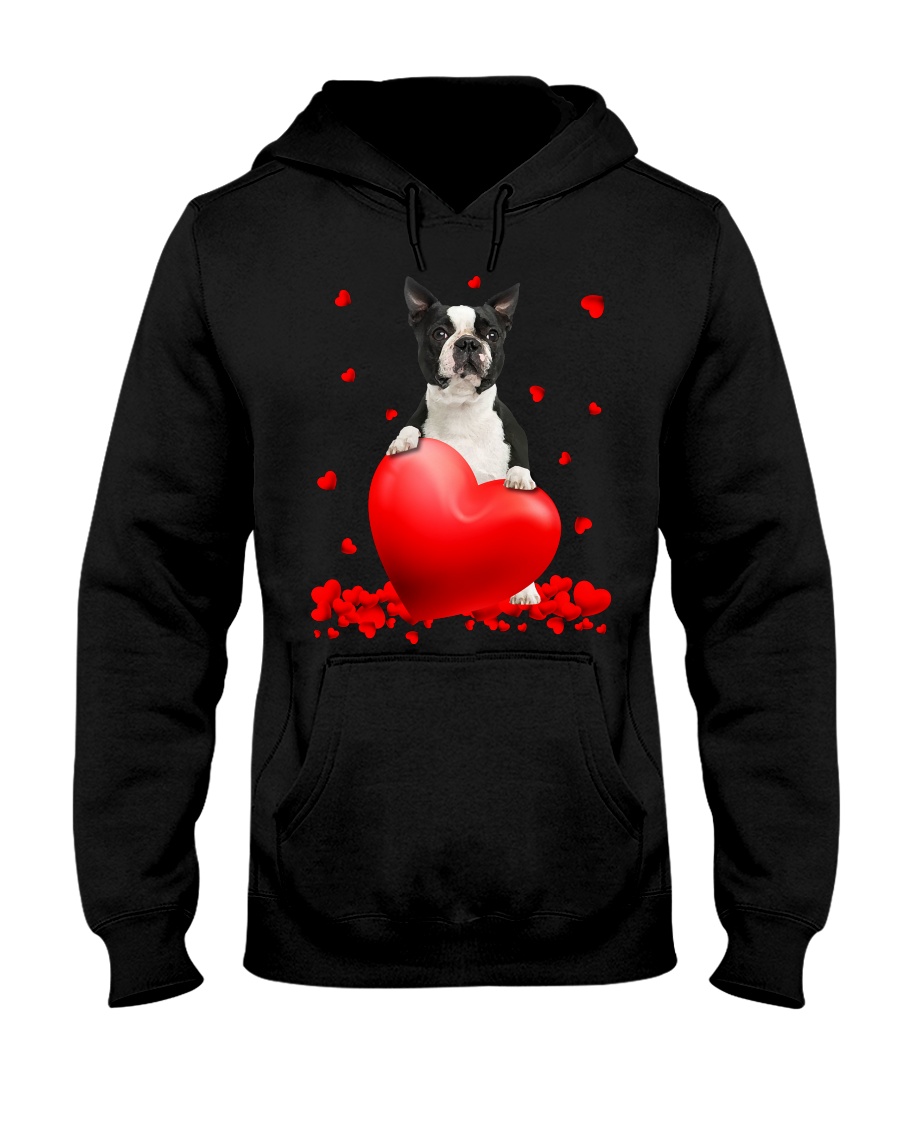 eDsQ6WVX Black Boston Terrier Valentine Hearts shirt hoodie 5