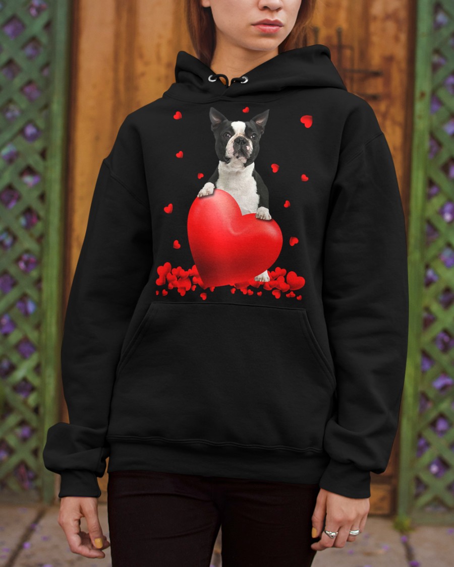 gngB6HQz Black Boston Terrier Valentine Hearts shirt hoodie 7