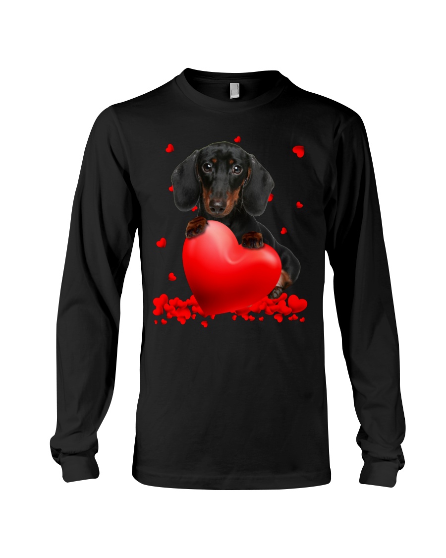 k4dxjAiI Black Dachshund Valentine Hearts shirt hoodie 9