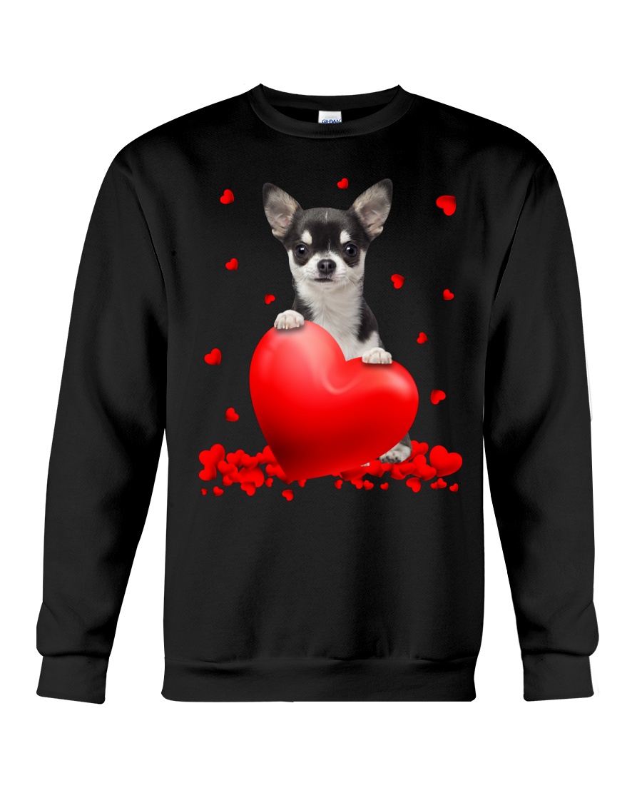 lBwY7otx Black Chihuahua Valentine Hearts shirt hoodie 7