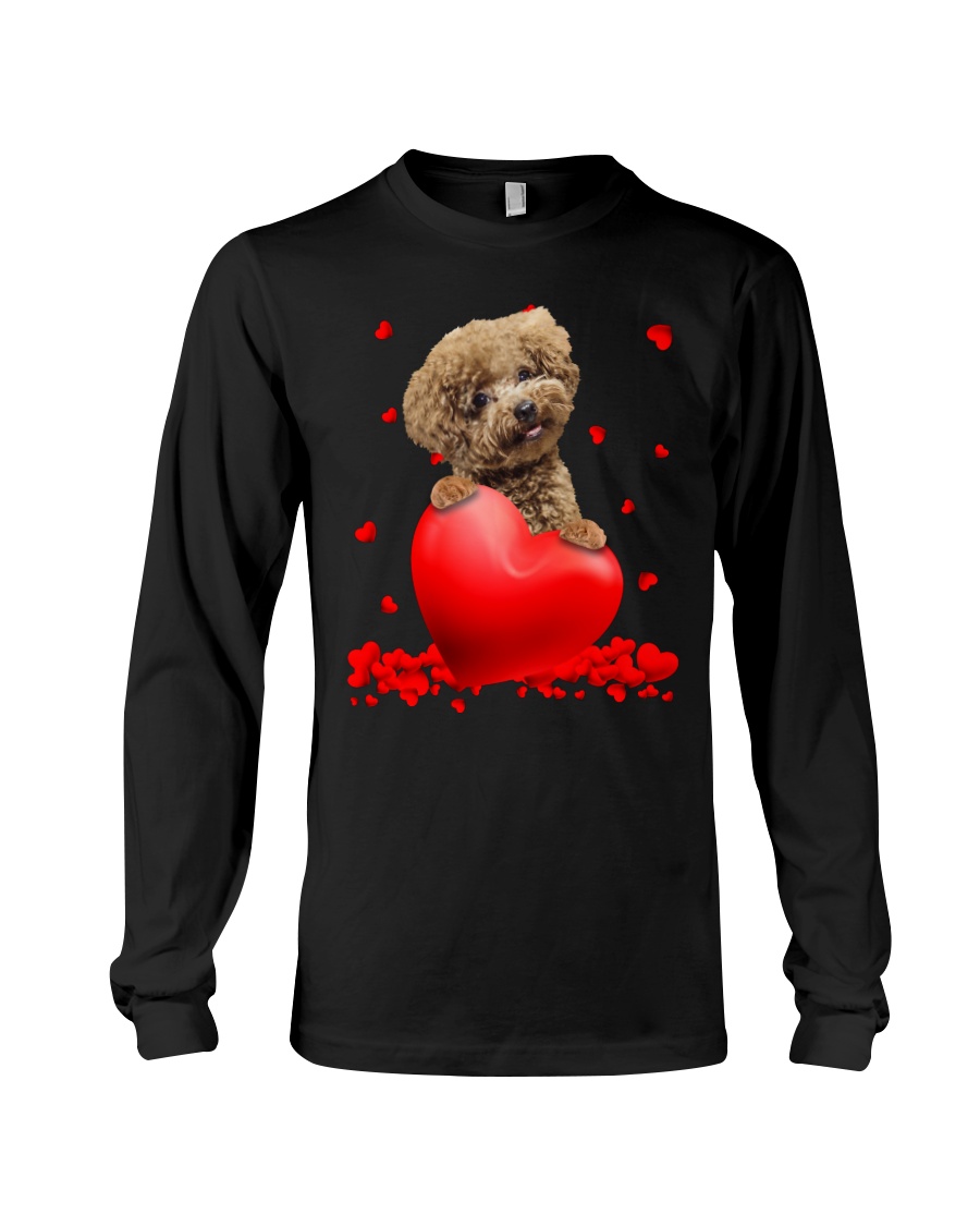 pq8L5GLE Chocolate Toy Poodle Valentine Hearts shirt hoodie 9