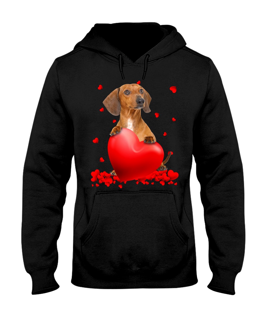 qDhODnxB Red Dachshund Valentine Hearts shirt hoodie 4