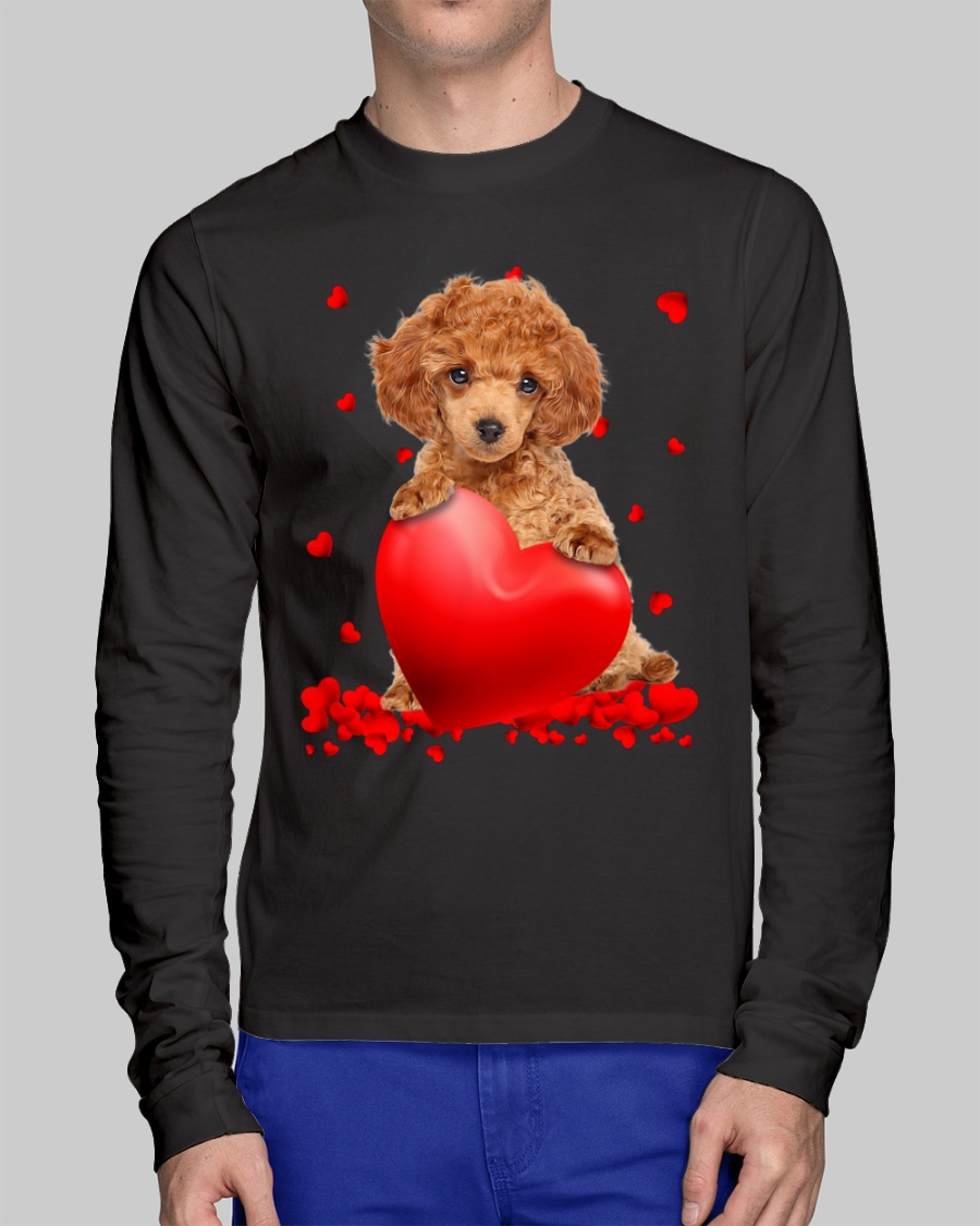 rhCfCFN4 Red Toy Poodle Valentine Hearts shirt hoodie 10