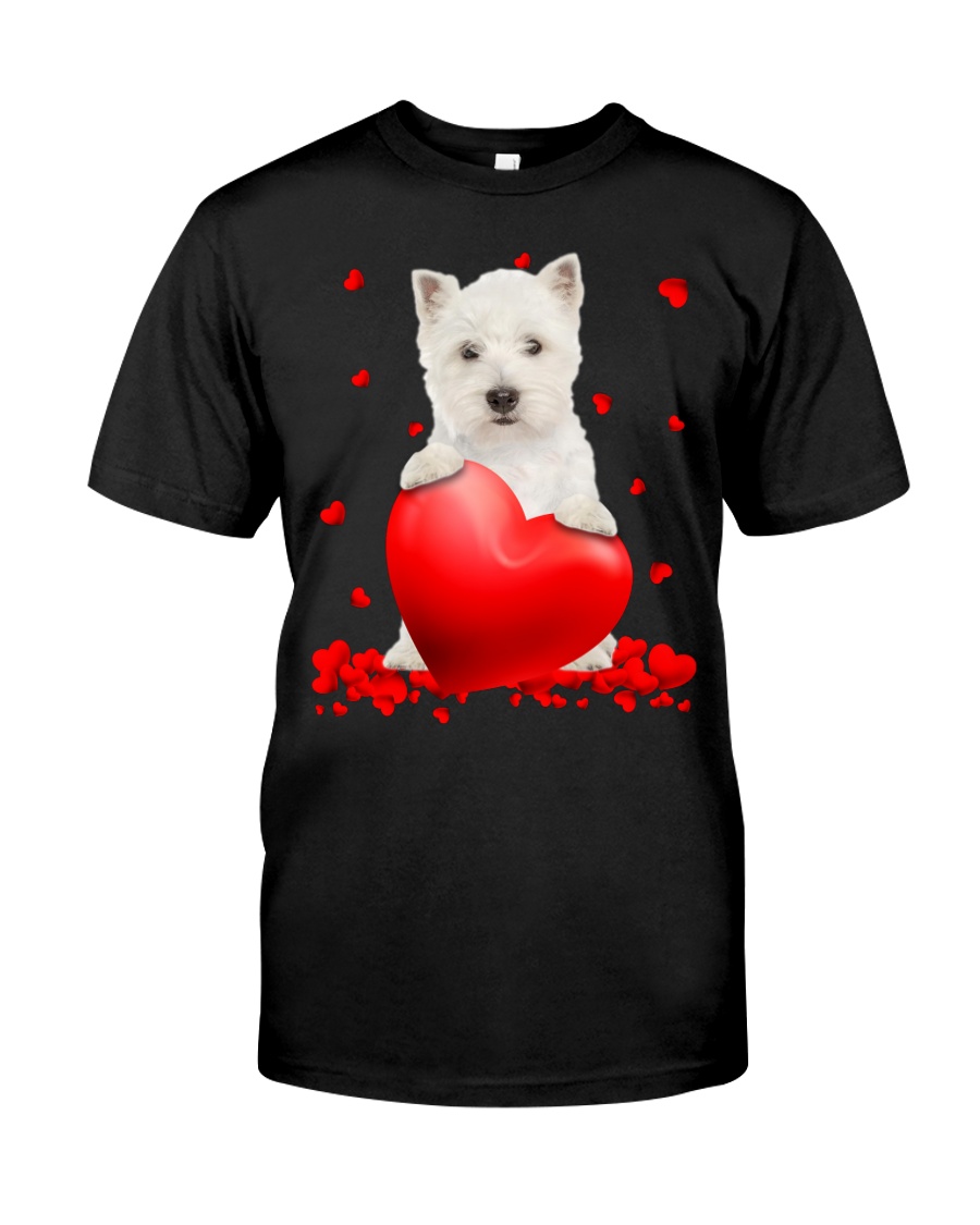 snTnnShx West Highland White Terrier Valentine Hearts shirt hoodie 1