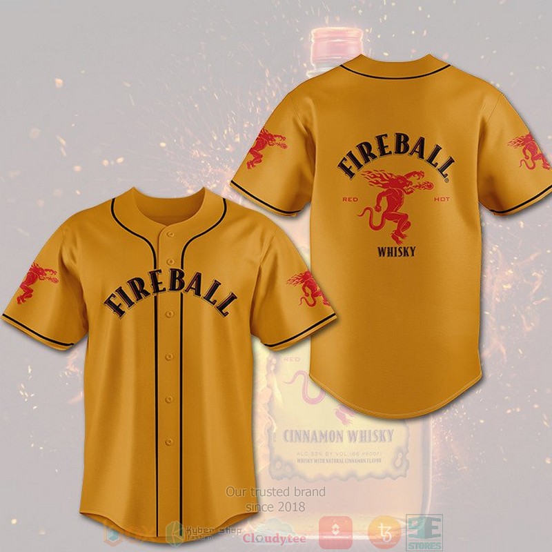 Fireball Cinnamon Whisky Baseball Jersey