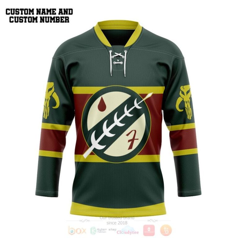 3D Star Wars Mandalorian Boba Fett Personalized Hockey Jersey