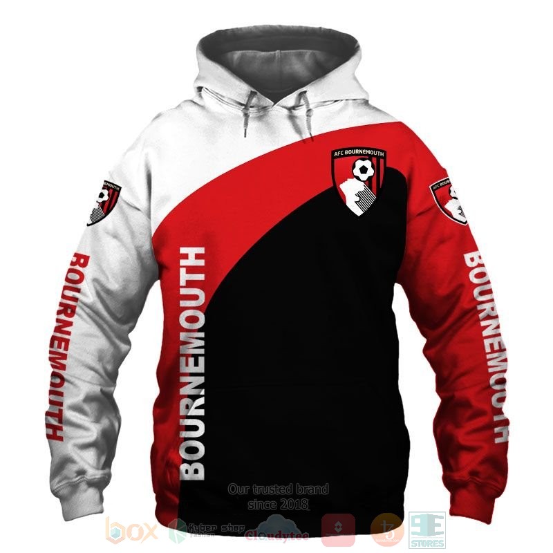 AFC Bournemouth white red black 3D shirt hoodie