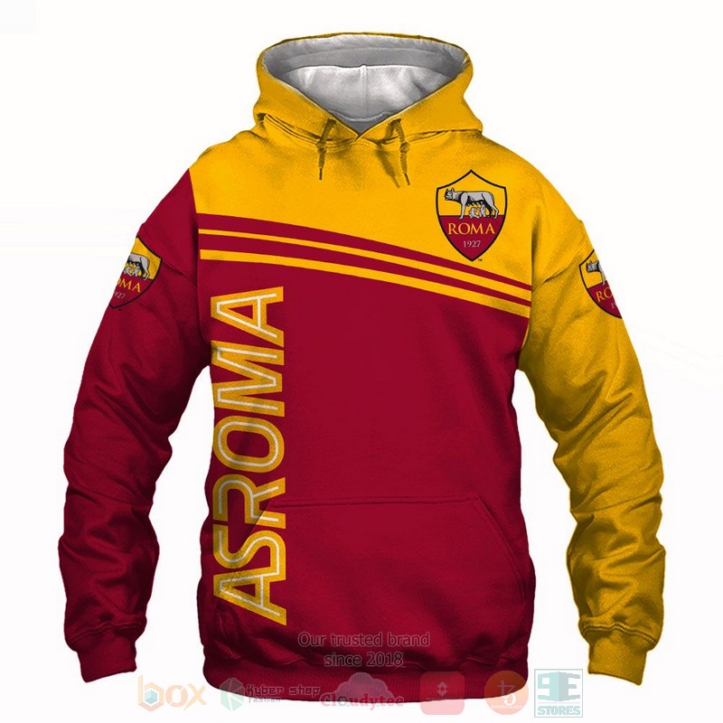 AS Roma red yellow 3D shirt hoodie