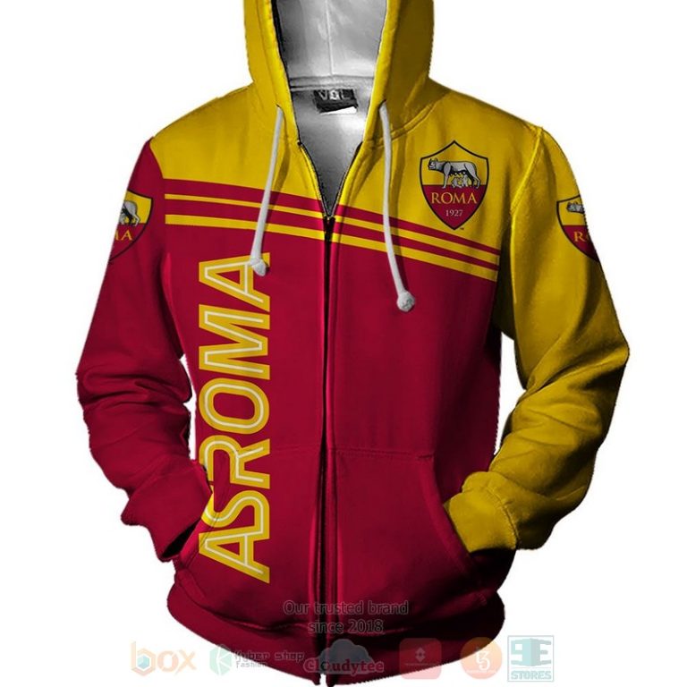 AS Roma red yellow 3D shirt hoodie 1 2