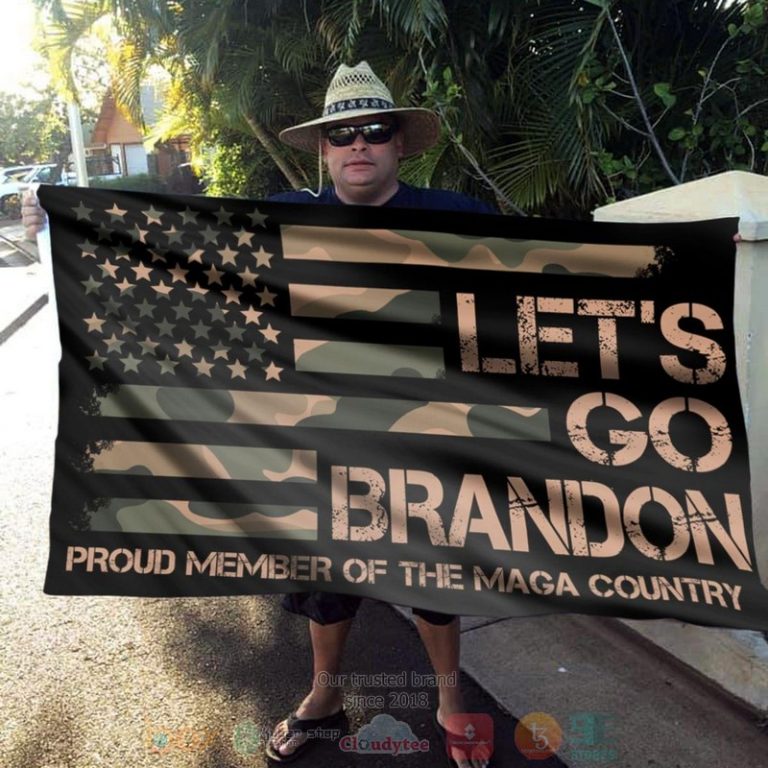 American flag camo Lets go Brandon Proud member of the Maga country flag