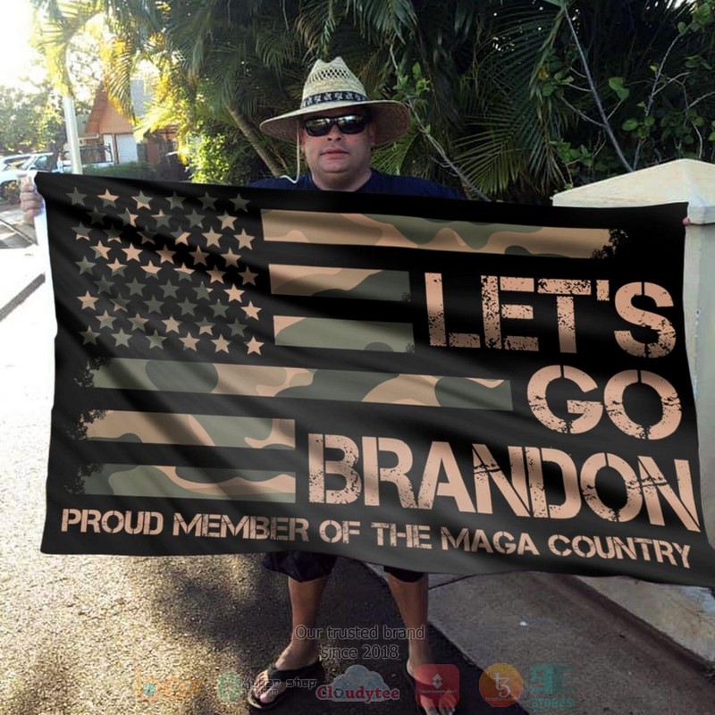 American flag camo Lets go Brandon Proud member of the Maga country flag