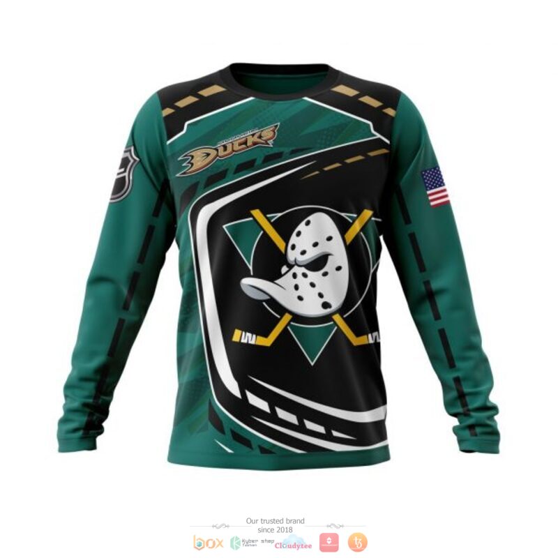 Anaheim Ducks NHL black green 3D shirt hoodie 1 2 3 4 5