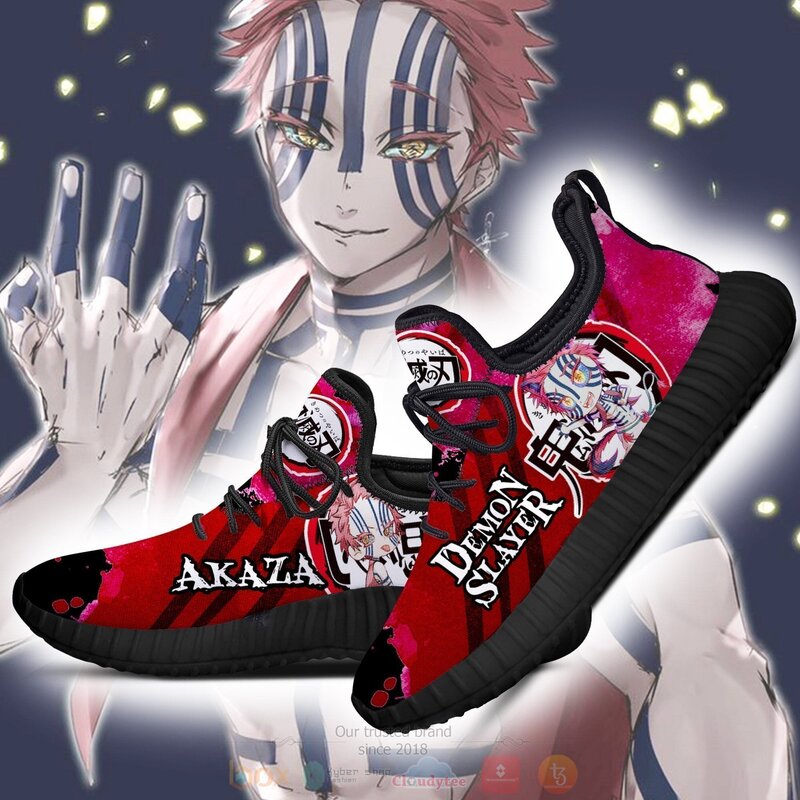 Anime Demon Slayer Demon Akaza Reze Shoes 1 2