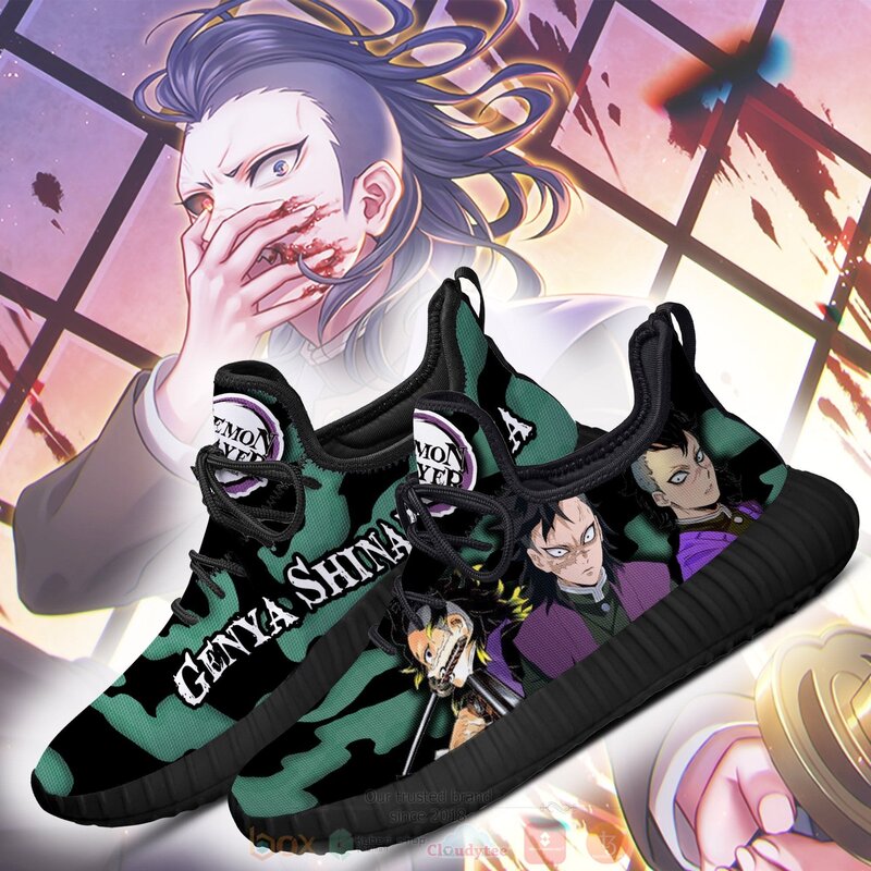 Anime Demon Slayer Genya Shinazugawa Reze Shoes 1 2