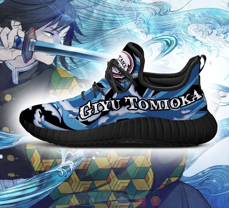 Anime Demon Slayer Giyu Tomioka Blue Reze Shoes 1 2 3