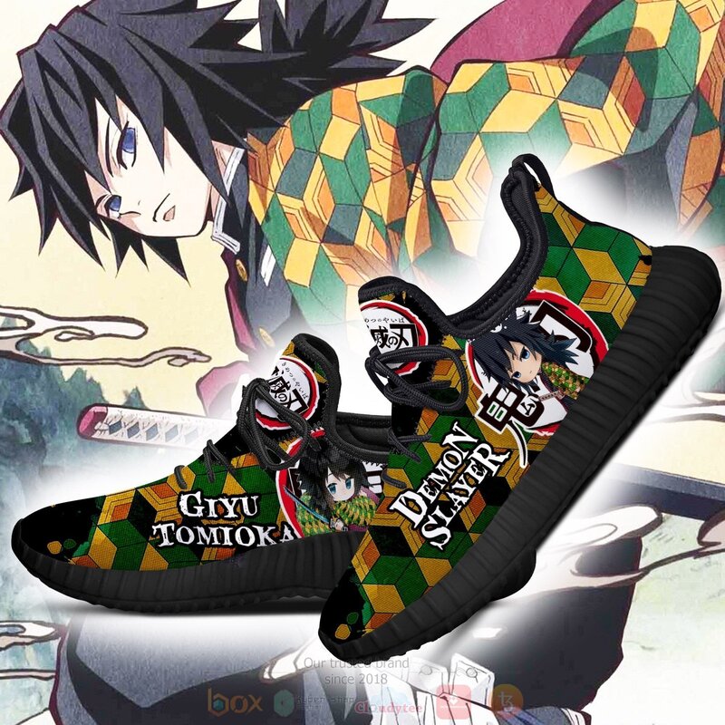 Anime Demon Slayer Giyu Tomioka Reze Shoes 1 2