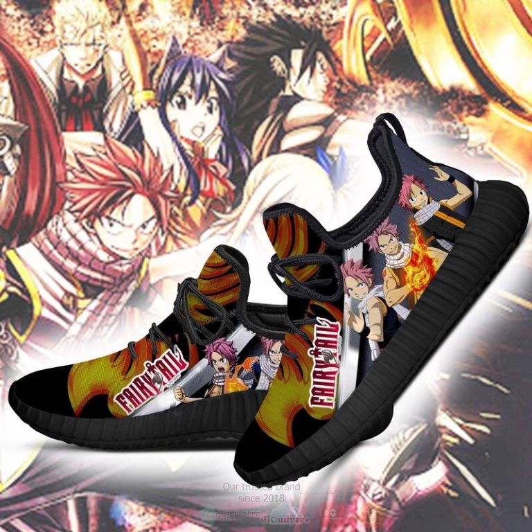 Anime Fairy Tail Natsu Red Reze Shoes 1 2