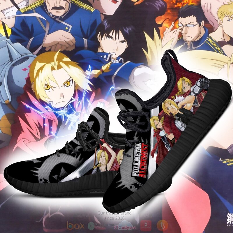 Anime Fullmetal Alchemist Elric Reze Shoes 1 2