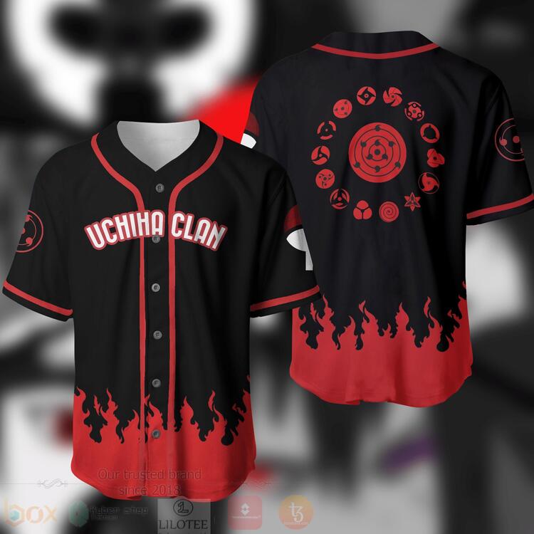 Anime Naruto Uchiha Clan Baseball Jersey