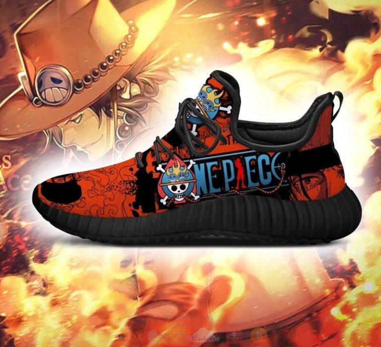 Anime One Piece Portgas D. Ace Reze Shoes 1 2