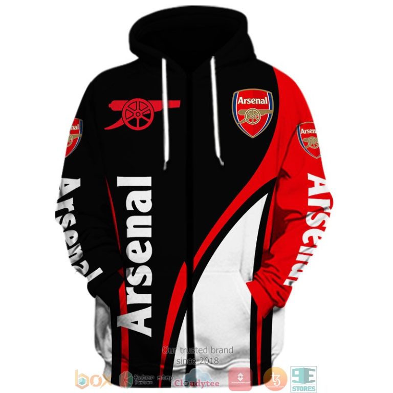 Arsenal 3d shirt hoodie 1 2