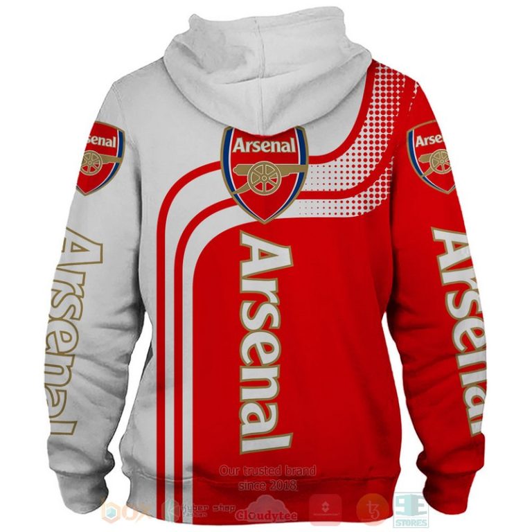 Arsenal Football Club red white 3D shirt hoodie 1