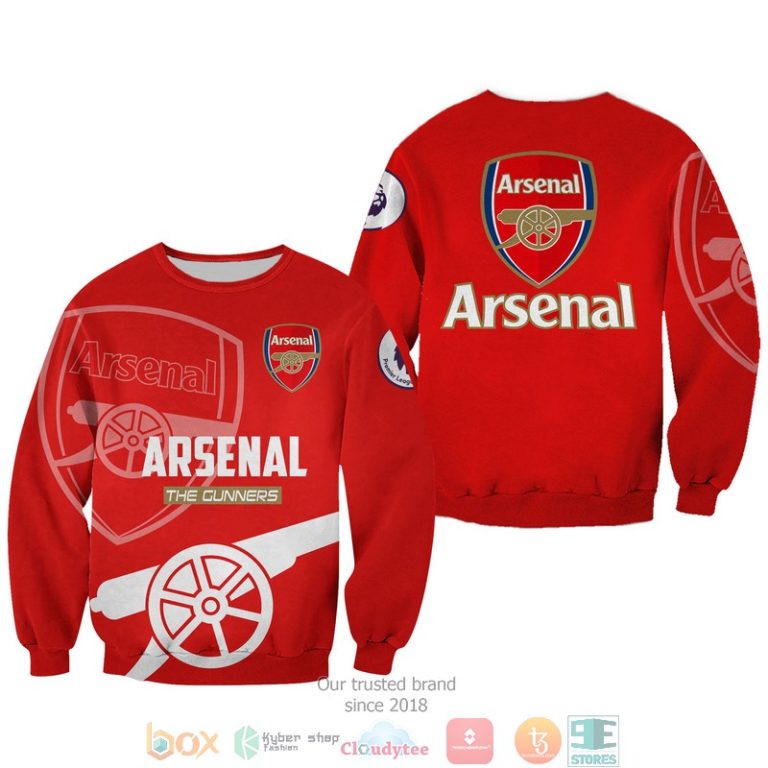 Arsenal The Gunners 3d shirt hoodie 1 2