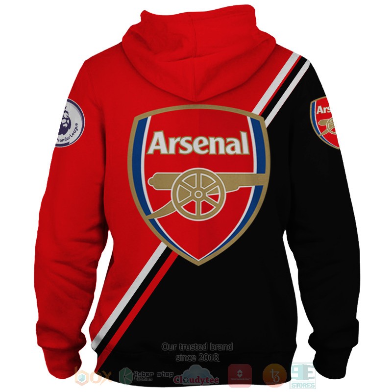 Arsenal black red 3D shirt hoodie 1