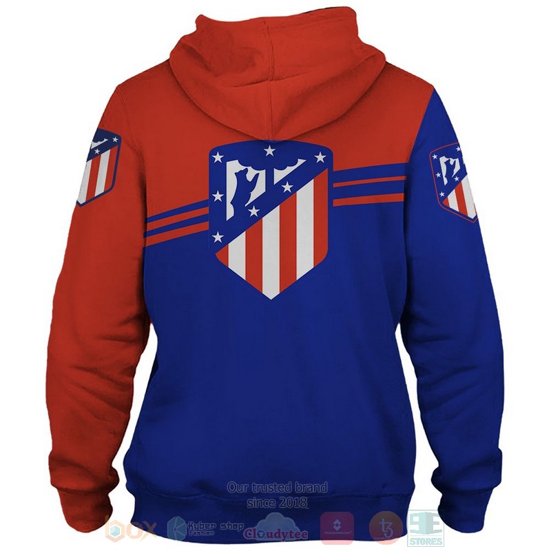 Atletico de Madrid blue red 3D shirt hoodie 1
