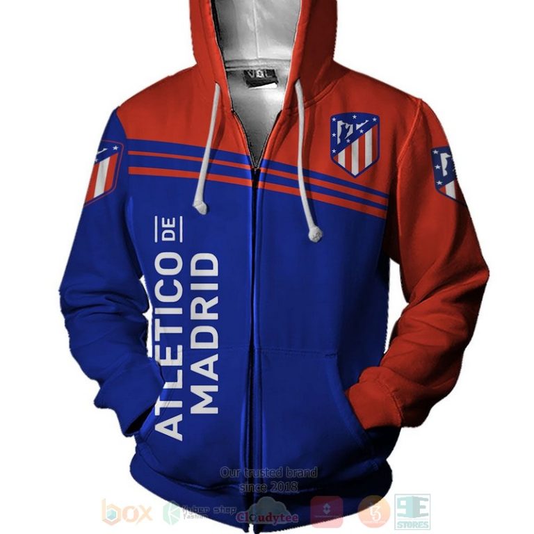 Atletico de Madrid blue red 3D shirt hoodie 1 2